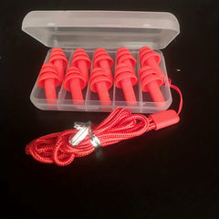 5 Pairs Reusable Silicone Earplugs with Storage Box