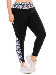  Geometric Print Yoga Sports Leggings - Medium Stretch