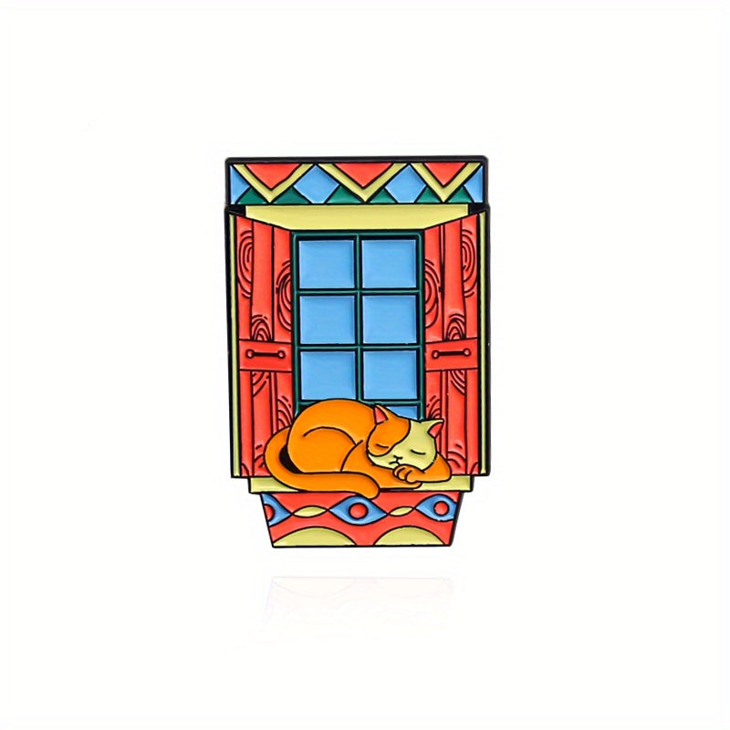 Cat Cactus Butterfly Brooch for Window Display