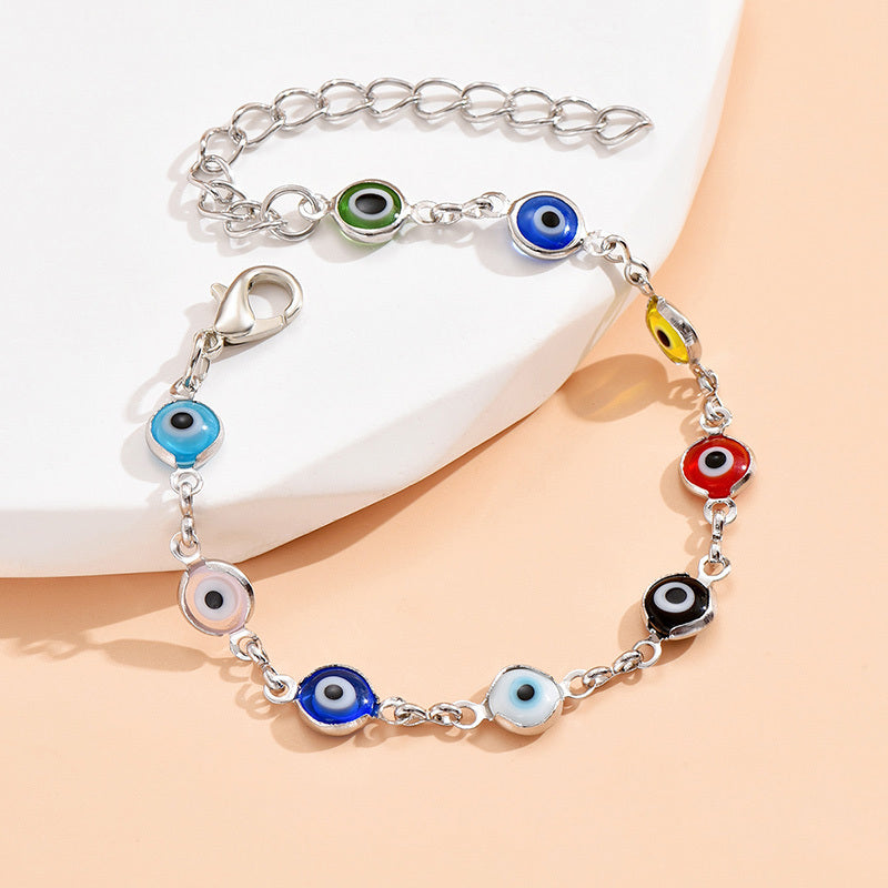 Men's Glass Eyes Protection Amulet Evil Eye Bracelet