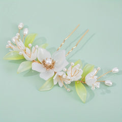 Glass Flower U-shaped Hairpin Ancient Style