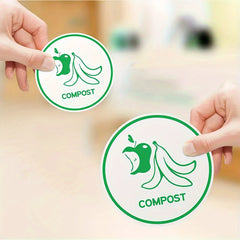 5pcs Recycling Stickers Sign 10 16 Cm Paper Aluminum Plastic Glass Compost Box