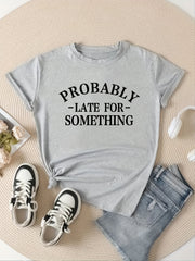 Causal Round Neck T shirt Short Sleeves Sports Running Tops Women's Activewear