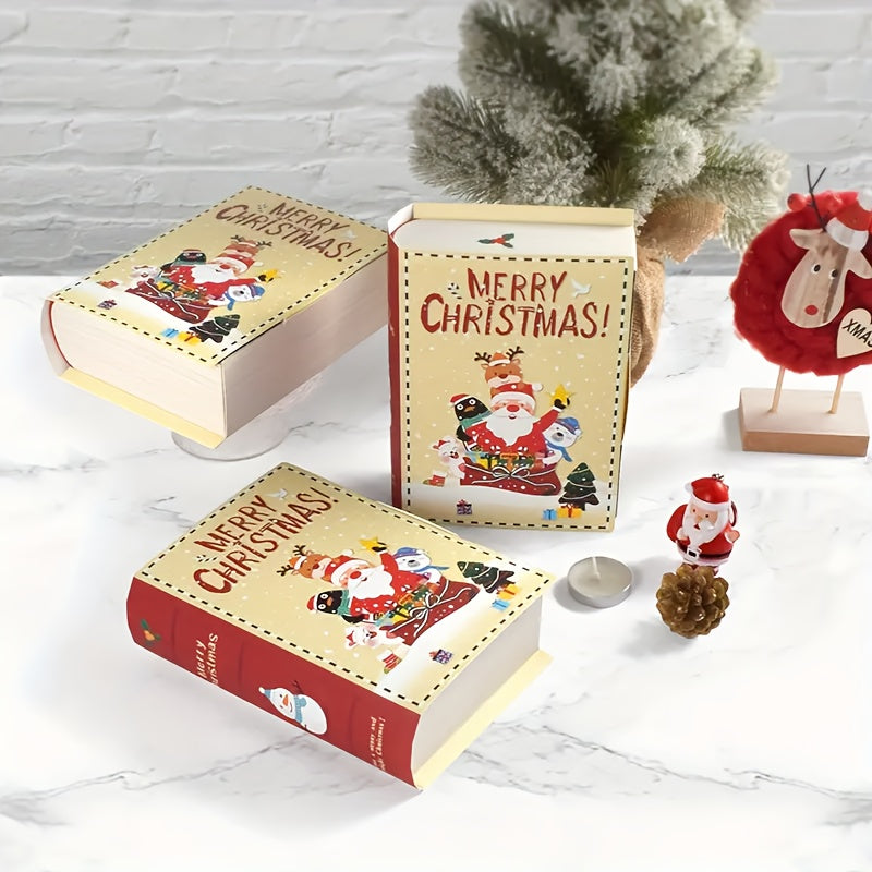 5pcs Christmas Book Paper Snack Candy Cookie Decor