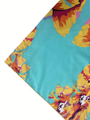  Floral Print Knot Short Sleeve V Neck Dress