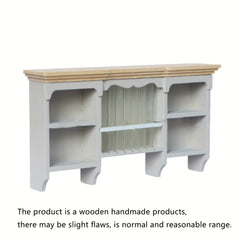 1:12 Dollhouse Kitchen Wall Shelves & Storage Cabinets Natural Wood
