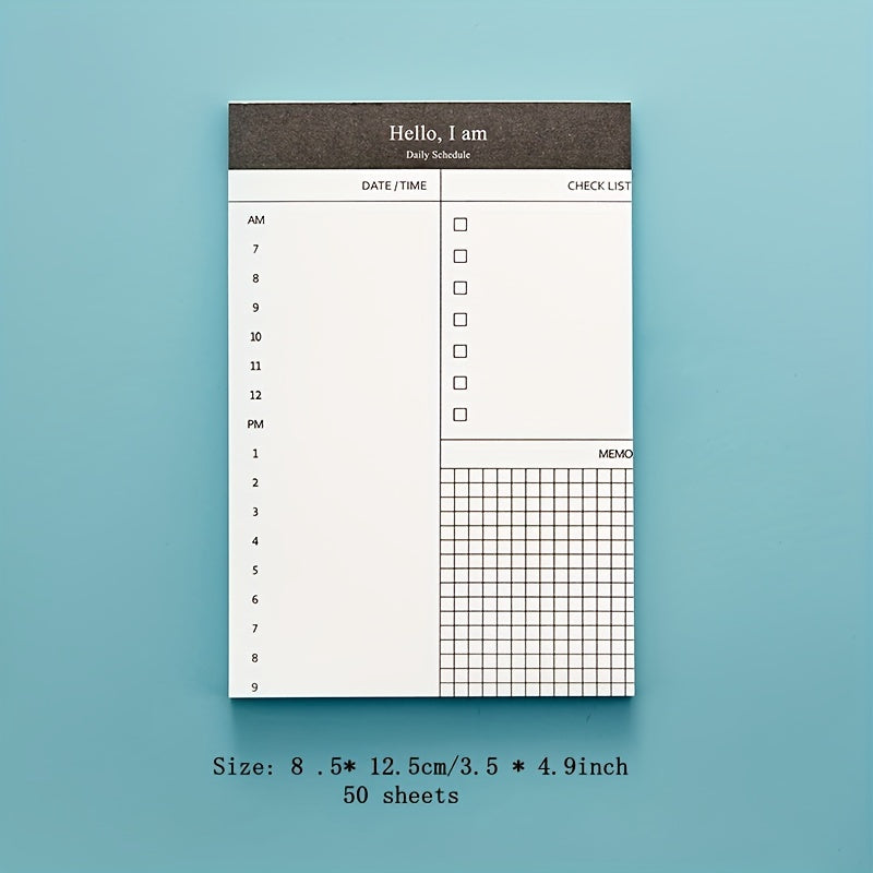 50 Sheets Weekly Planner Daily Memo Book