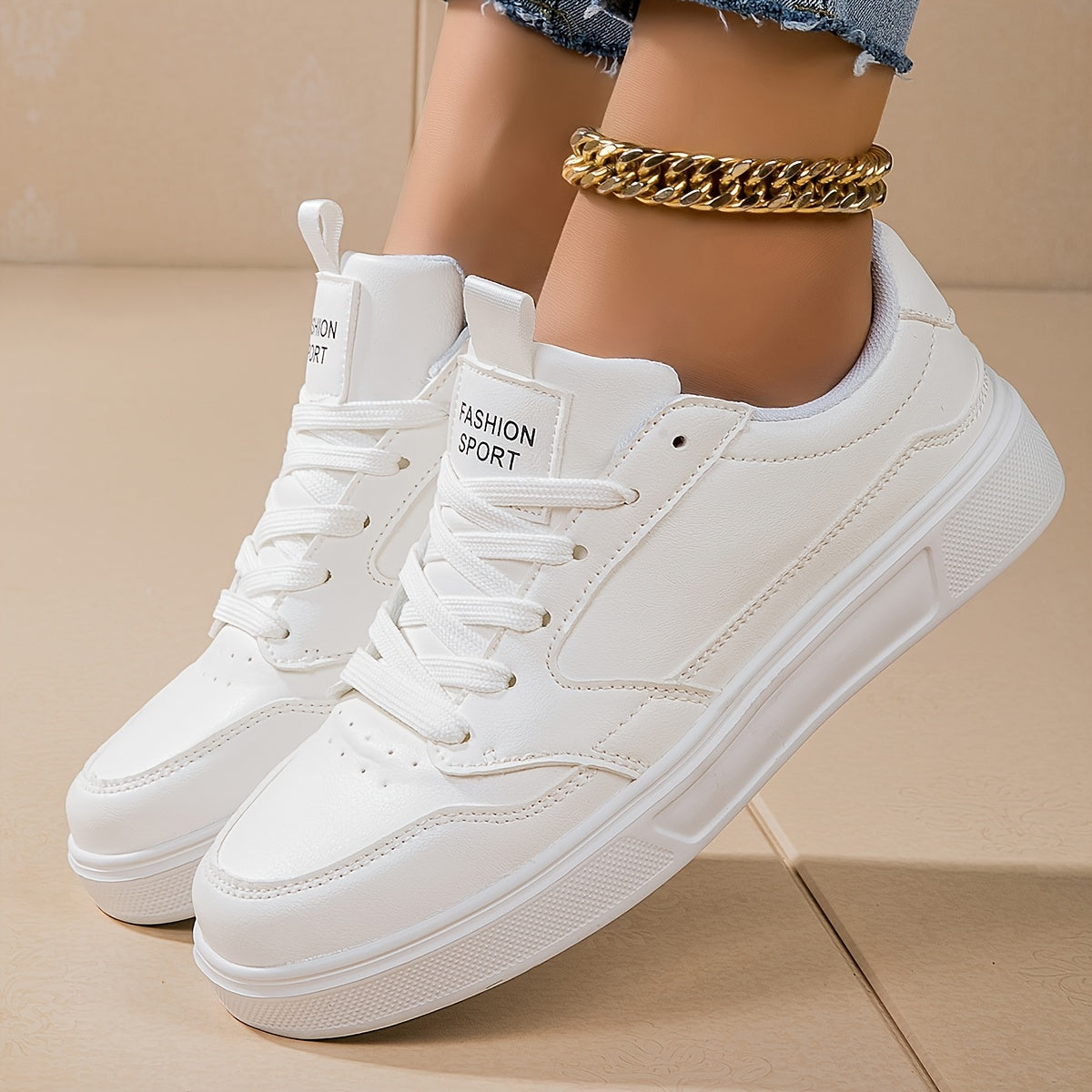 Flat Sports Sneakers Slip Resistant Skateboarding And Walking Shoes