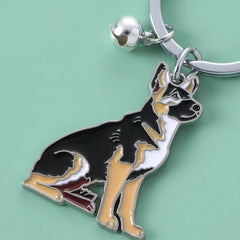 Wolf Dog Puppy Keychain Metal Cartoon Animal Vintage Car Pendant