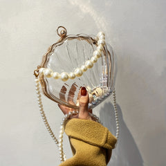 Clear Acrylic Shell Shaped Bag Crossbody Purse