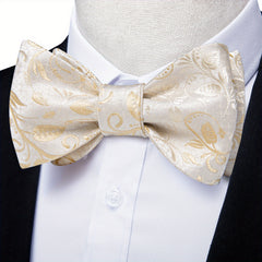 Men's Silk Paisley Bow Tie Set for Wedding Formal Event