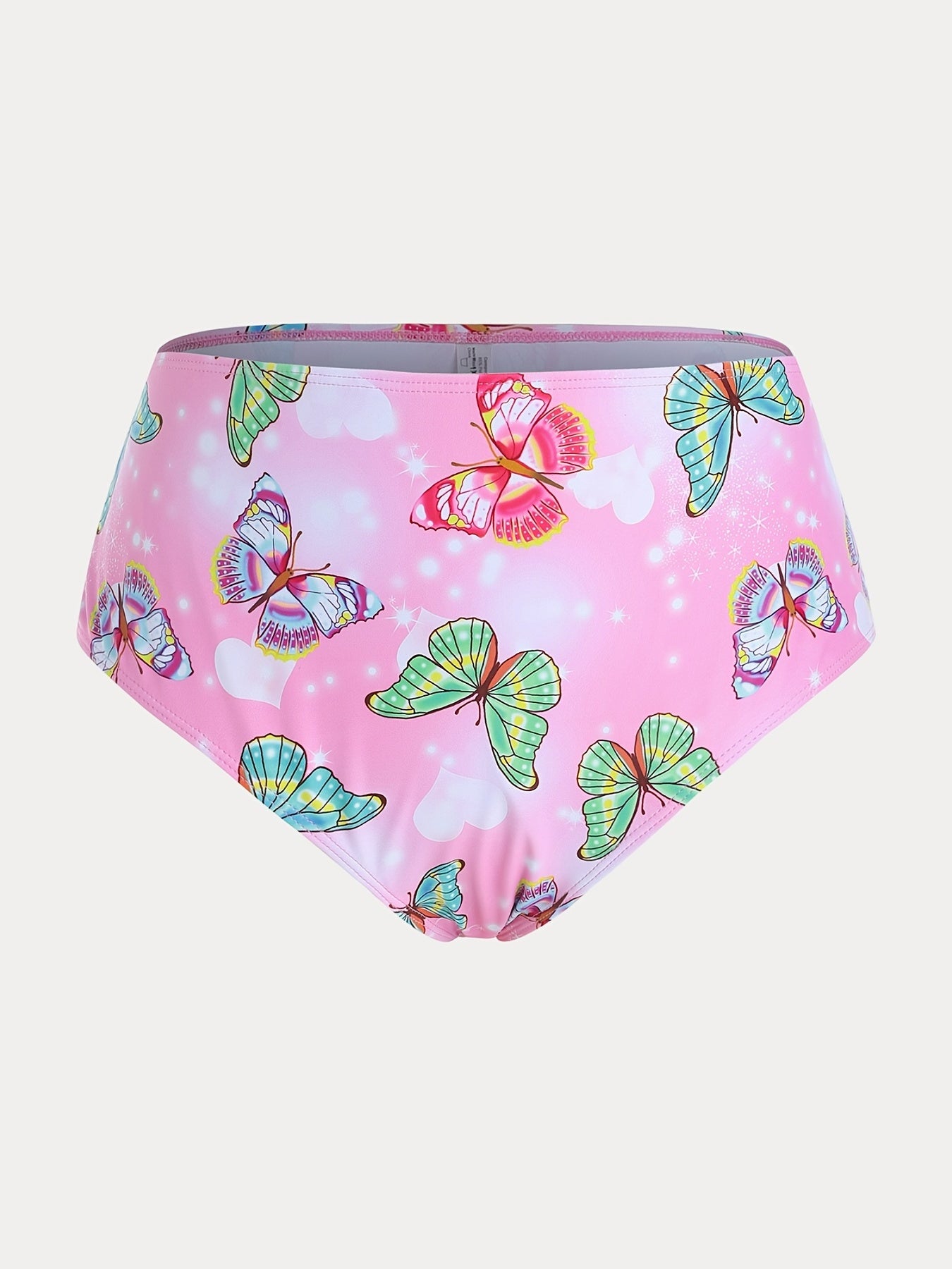  Y2k Butterfly Print Swimsuit Set - 2pc
