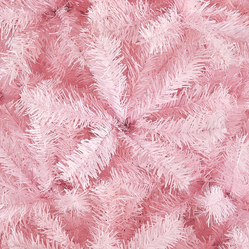 82in Pink Artificial Christmas Tree with Stand Holiday Party Decoration