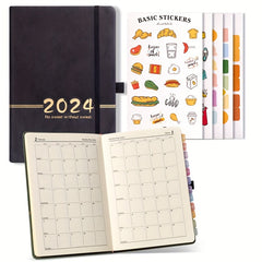 1pc Annual Planner w/ 5 DIY Stickers, Customizable Schedule Book
