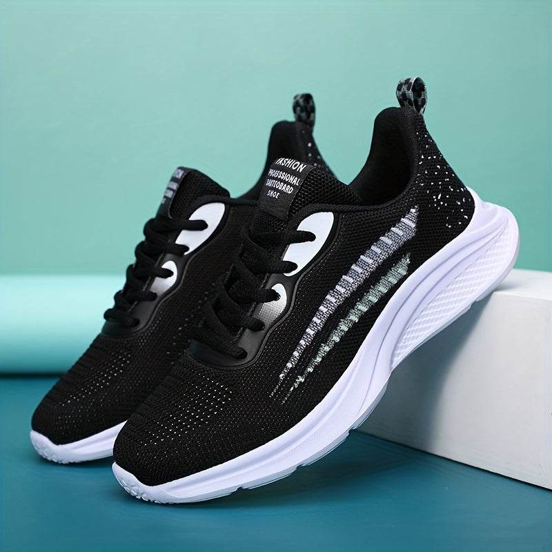 Girl's Lightweight Running Shoes Breathable Lace Up Sneakers