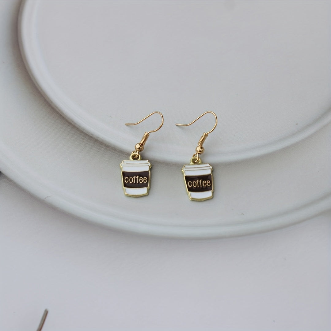 Coffee Cup Earrings Retro Party Jewelry Gift For Women
