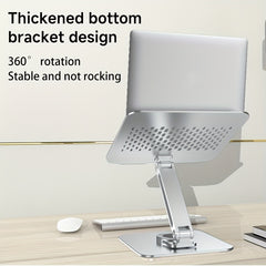 Adjustable Laptop Stand 360 Rotating Base Ergonomic Riser for Collaborative Work