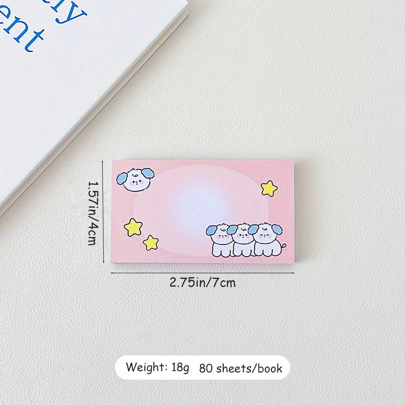 Cute Cartoon Star Puppy Bunny Note Paper 80 Sheets