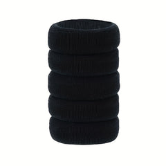 5pcs Soft Thick Seamless Hair Ties Elastic Ponytail Holder No Crease Scrunchie