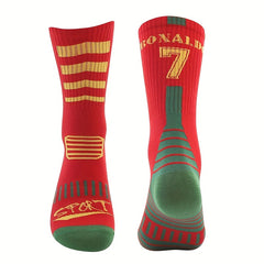 1pair Crew Socks Football Socks Thin Sports Socks Sweat absorbing Wear resistant