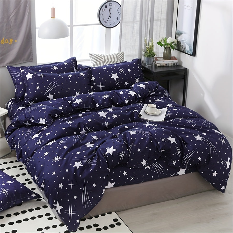 Starry Sky Duvet Cover Set Soft Comfortable Breathable Bedding Set