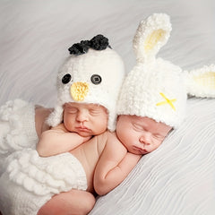 Baby Photo Props Wool Knit Set Little Chicken Little Rabbit