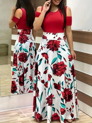  Floral Print Maxi Dress