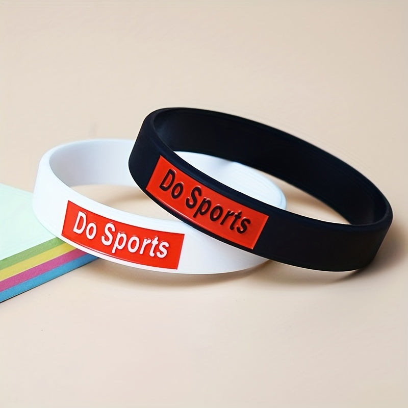 2pcs Silicone Sports Bracelet for Active Lifestyles - Comfortable Wristband