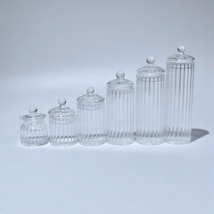 Mini Glass Jar Dollhouse Scene Storage Jar Model Glass Bottle Snack Jar