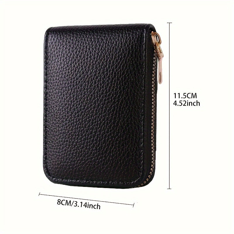Men's PU Leather Card Case Coin Cards Holder Bag
