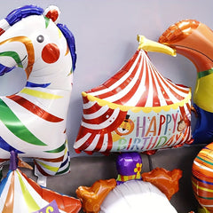 Clown Head Balloon Foil Helium Supported Carnival Balloons