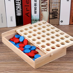 Wooden 10 16 Cm A Row Board Games Line Up 4 Connect Games For Travel