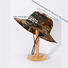 Unisex Mesh Camo Bucket Hat for Outdoor Travel