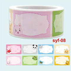 200pcs Roll Cartoon Name Sticker 1.57in 2.0.98in Self-adhesive Label Stickers