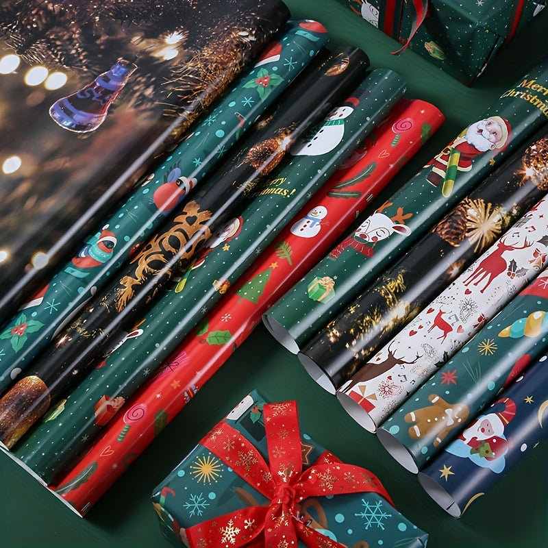 1pc Christmas Gift Wrapping Paper Thickened Copper Paper