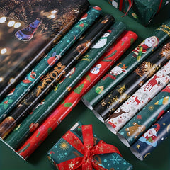 1pc Christmas Gift Wrapping Paper Thickened Copper Paper
