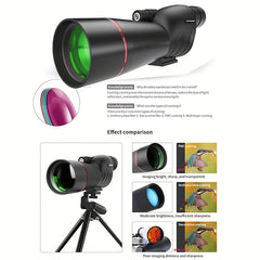 25 75x60 HD Monocular High Power FCM Layer Coating BK4 Prism Long Range