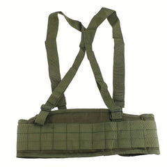 Tactical Waist Support with Suspenders and Padded Molle Belt