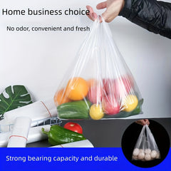 100/200 Pcs Transparent Plastic Bags for Grocery Store Shopping