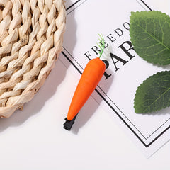 Simulation Carrot Hair Clip Funny Fruit Duck Billed Side Clip