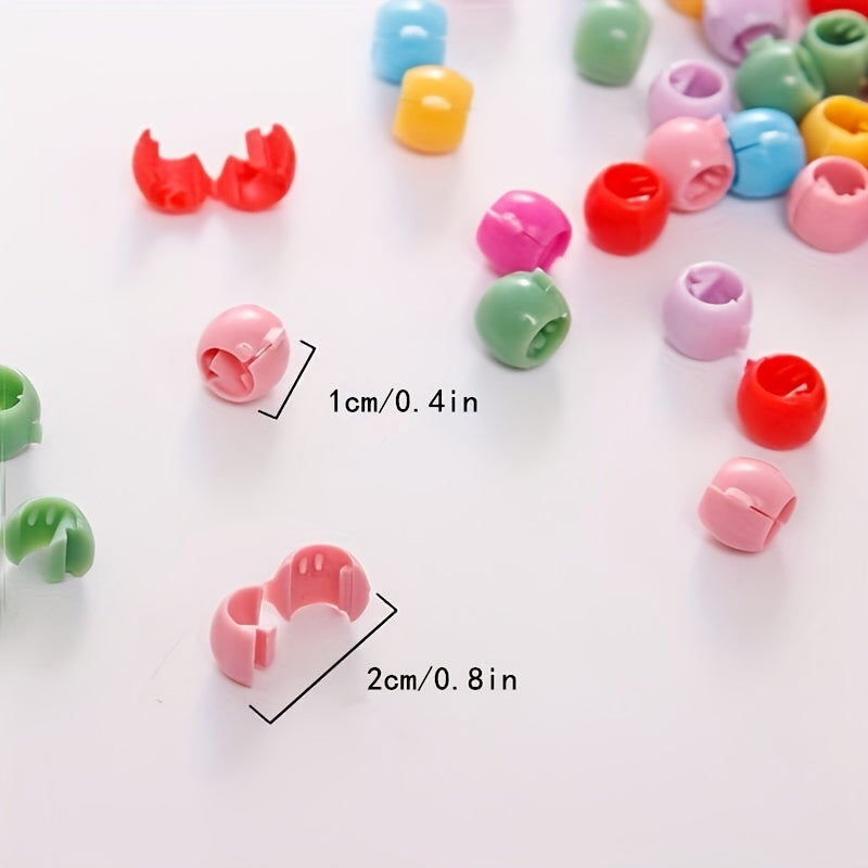 50PCS Colorful Hair Ring Hair Clip Accessory For Girls