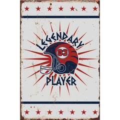 Classic European & American Metal Sign Rugby Mural