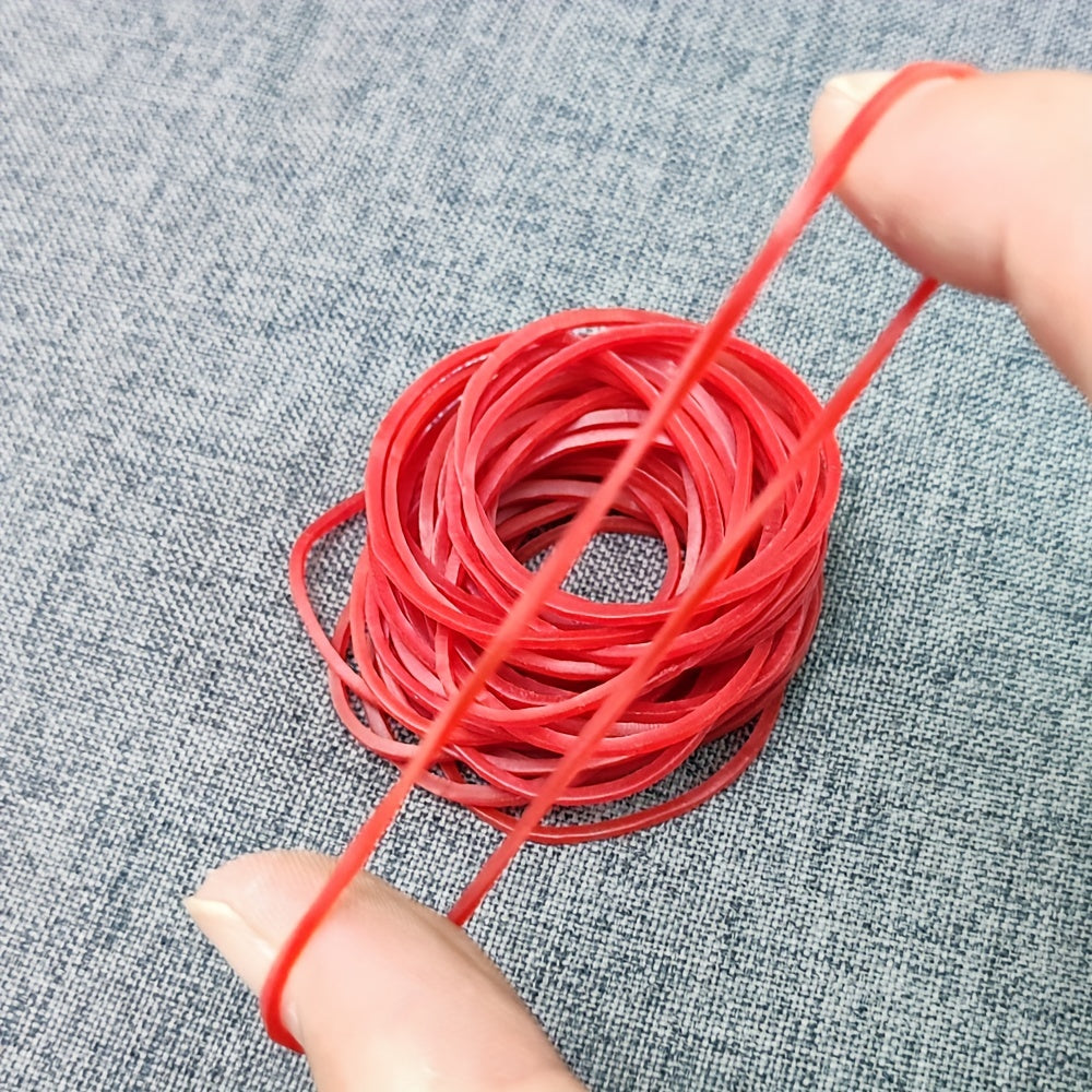 100pcs Red 40mm Elastic Rubber Bands Stretchable Band