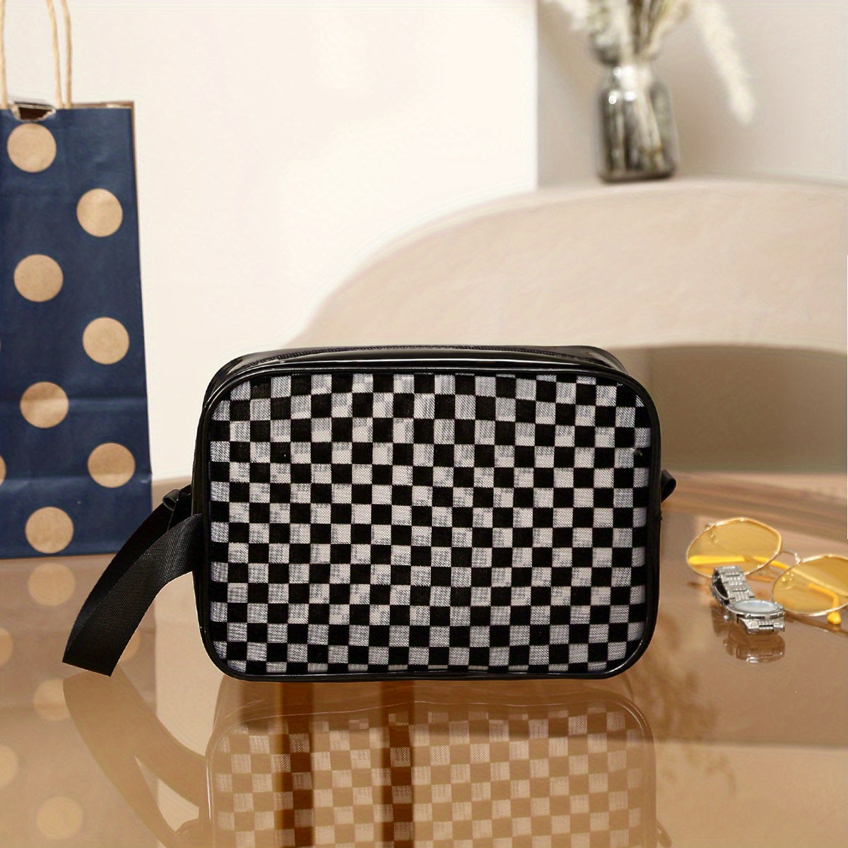 Portable Mesh Makeup Bag Cosmetic Organizer & Storage Bag