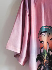 Men's Beach Resort Print Stretch Tee Shirt for Summer