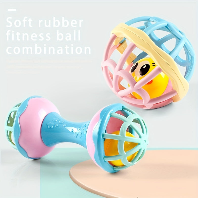 Baby Fitness Soft Rubber Toy Crawling Guide Ball Dumbbell