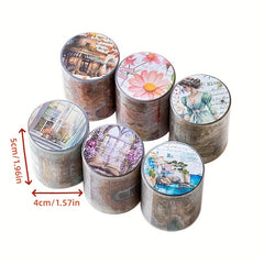 Retro Diary Tape River Of Time Series Collage Sticker