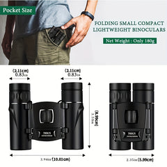 HD Compact Binoculars BAK4 Prism Waterproof for Bird Watching
