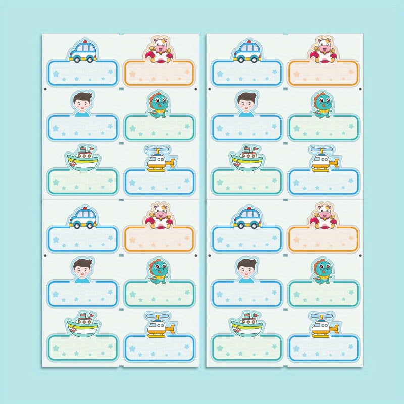 Waterproof Name Stickers School Uniform Embroidery Clothes Leather Tag Name Stic