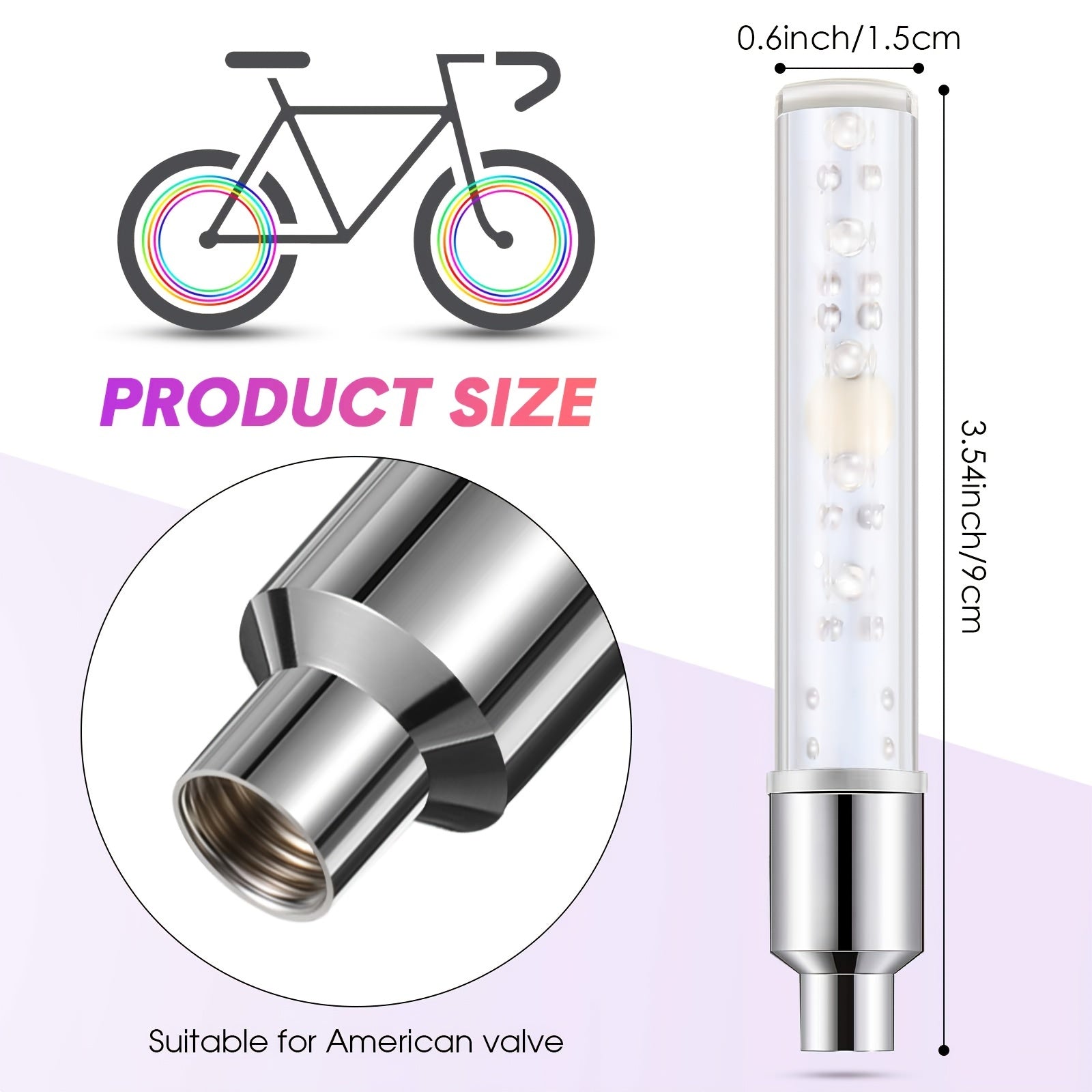 Waterproof Bike Wheel Light, 7 Modes, Night Riding, Mountain and Road Bikes